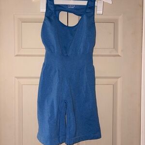NVGTN Ocean Blue Silhouette Seamless Romper